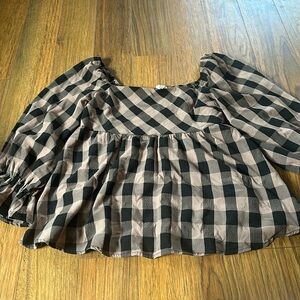 Brown & Black Blouse